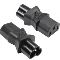 adaptador alimentacion c13 hembra a c6 macho negro