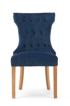 Camille Blue Velvet Dining Chairs - Blue