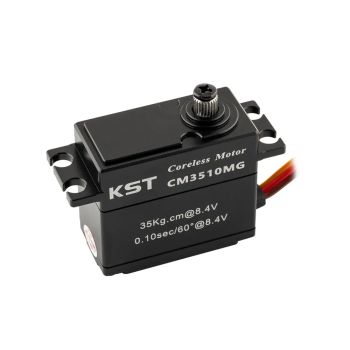 Servos de engranajes metálicos KST CM3510MG de motor de corriente continua sin nucleo, impermeables IP65, de 35 kgf.cm y