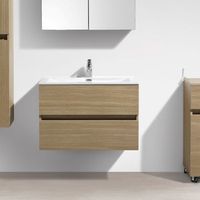 mueble lavabo  lavabo 80cm montado siena roble claro