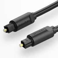 cable audio optico vention baebj 5m toslink fibra optica pmma chapado oro 24k negro