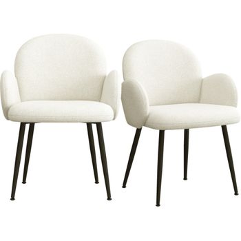 Silla de tela cozy ecru (x2)