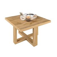 mesa baja de diseno forma cuadrada coleccion coxi color roble