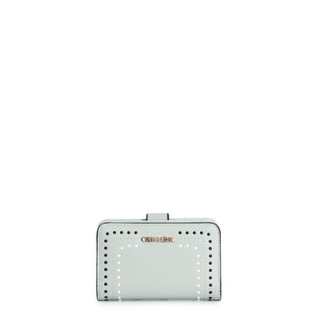 cartera con aplicación de mini remaches bicolor, logo de metal sage taglia unica