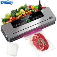 selladora al vacio automatica dwiusty de 5 modos para alimentos secos y humedos con 10 bolsas para conservacion de alimentos en el hogar y la cocina 220v