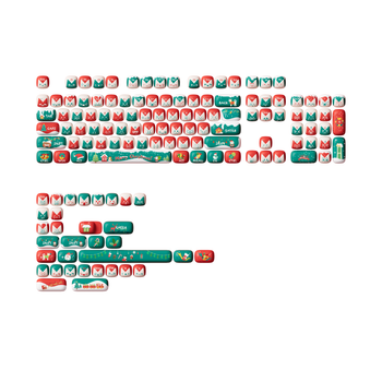 Akko-teclas con temática navideña, 137 teclas, perfil MOG, juego de teclas de sublimación de tinte PBT para teclado mecánico MX 104/87/61 ANSI-US