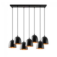 lampara colgante asney 16 negro 7 luces