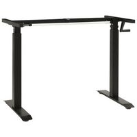 estructura de escritorio de altura ajustable manivela negro vidaxl