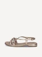 caprice sandal gold made of leather with block heel size 38