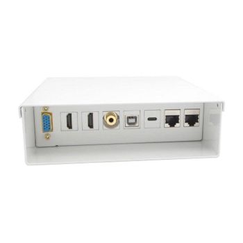 Caja de conexiones Aisens A127-0720 VGA 2x HDMI Jack 3.5 USB-C USB-B 2x RJ45 Cat.6A STP Blanca