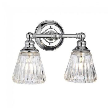 Aplique de pared para baños keynes (2 luces)