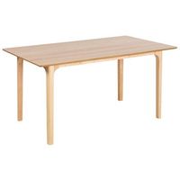 mesa de comedor y cocina de diseno moderno 160 x 90 cm madera de fresno claro delmas
