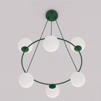 Lámpara de techo laster verde oliva (6 luces)