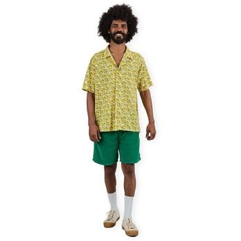 Brava Fabrics Camisa manga corta x PEANUTS Donuts Aloha Shirt M - Yellow para hombre