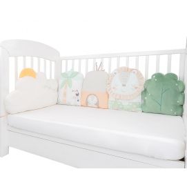 Juego de almohadas de peluche para cuna Jungle King
