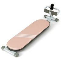 banco de abdominales plegable con 3 angulos ajustables y soporte para movil banco de entrenamiento rosa