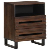 mesita de noche madera maciza de mango 50x34x62 cm vidaxl