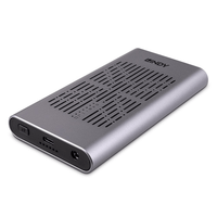 usb 32 gen 2x2 dual m2 nvme ssd enclosure with clone feature