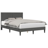 estructura de cama gris oscuro 120 x 190 cm tela de pana vidaxl