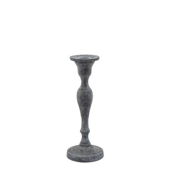 Candelabro decorativo de acero gris h23