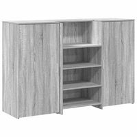 mostrador de recepcion sonoma gris 155x50x1035 cm vidaxl