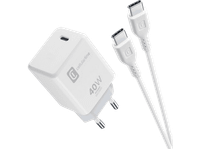 cargador de pared - cellularline kit ach para iphone 17 series ipad pro 2025 apple macbook 40 w carga rapida usb c blanco