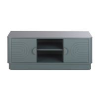 mueble tv de 2 puertas de madera verde pizarra 130 cm