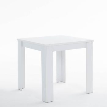 Mesa Fija 80x80 Cm En Madera Melaminada Blanco - Elvis