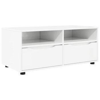 Mueble De Tv | Mueble De Salón | Gabinete De Tv Brillante 100 X 48 X 43 Cm Madera Contrachapada