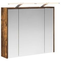 armario con espejo de bano  mueble de bano roble ahumado 735 x 16 x 625 cm