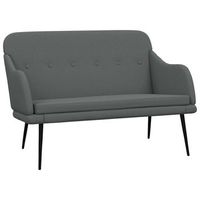 banco de tela gris oscuro 110x76x80 cm vidaxl