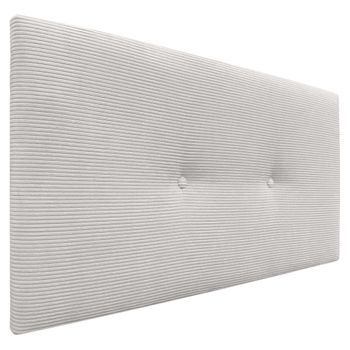 Dhome Cabecero De Pana Liso Con Botones 90x60 Camas 80/90 - Blanco Hueso
