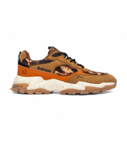 refresh para mujer 17310404-leopardo zapatillas 173104 marron 38 plano cordones casual