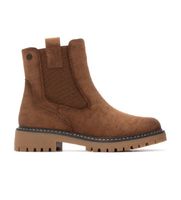 refresh para mujer 17302701-taupe botines 173027 marron 40 plano 1 a 3cm cremallera casual