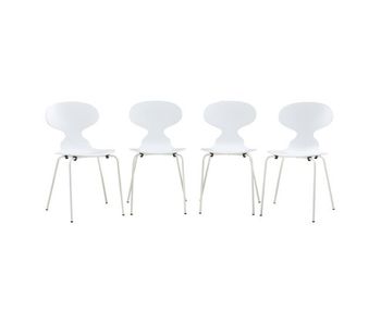 Conjunto de 4 sillas de comedor kil 80x47x48cm blanco [en.casa]
