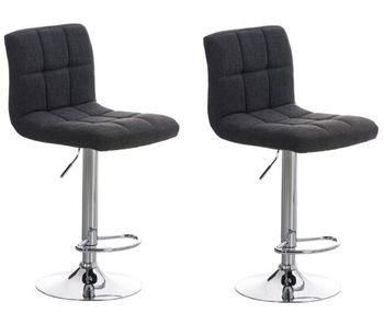 Set de 2 taburetes de bar peru en tela 47x46x114 cm