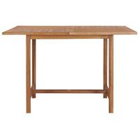 mesa de comedor de jardin  mesa de exterior madera maciza de teca 110x110x75 cm
