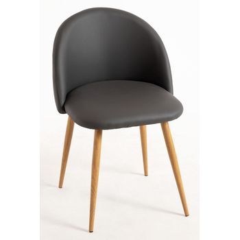 Silla Vint Polipiel - Gris