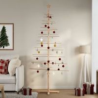 arbol de navidad  decoraciones de navidad de madera de adorno madera maciza pino 210 cm cfw532035