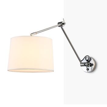 Aplique De Pared Cilíndrico Con Diseño Clásico Y Articulado 