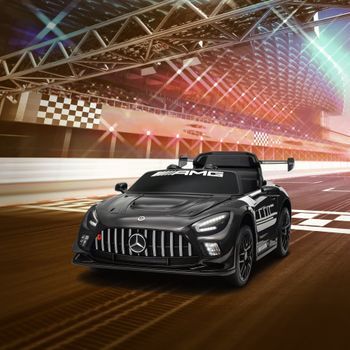 Coche Eléctrico Para Niños Mercedes-amg Gt3 Evo Negro Aiyaplay