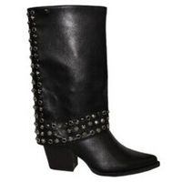 top3 botines bota polaina con remaches para mujer