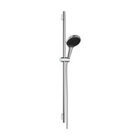 set de ducha hansgrohe rainfinity 130 3jet con barra de ducha s puro 90 cm control deslizante y flexo de ducha designflex textil 160 cm 28743000