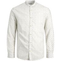 jack  jones camisa manga larga 12220414 jjsummer band aop shirt ls s23 white para hombre