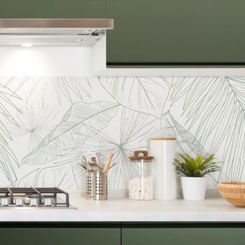 Frente de cocina en aluminio - 360 x 50 cm - verde