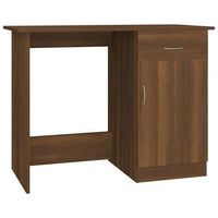 escritorio de madera contrachapada marron roble 100x50x76 cm