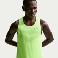 nike stride camiseta de running hombres - amarillo neon plateado