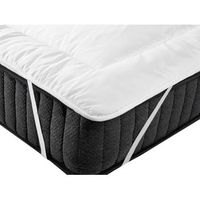 cubrecolchon para cama 120 x 200 cm lavable a maquina microfibra blanco aizkorri