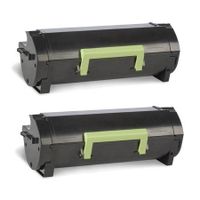 compatible multipack lexmark ms310dn printer toner cartridges 2 pack -50f0ha0