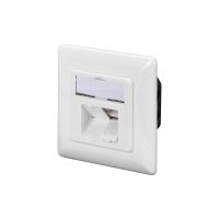 toma de red digitus cat 6a clase ea apantallada empotrada 2x rj-45